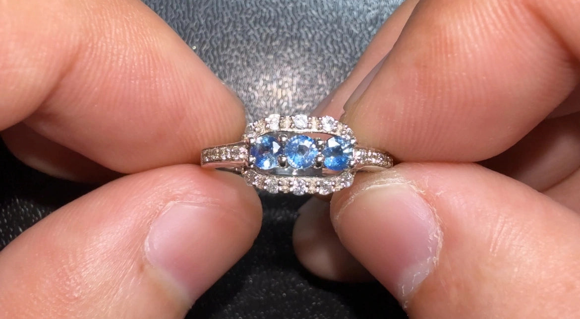 Natural Vivid Royal Blue Sapphire Ring (1.95g) (Size 7) (WAVJ6)