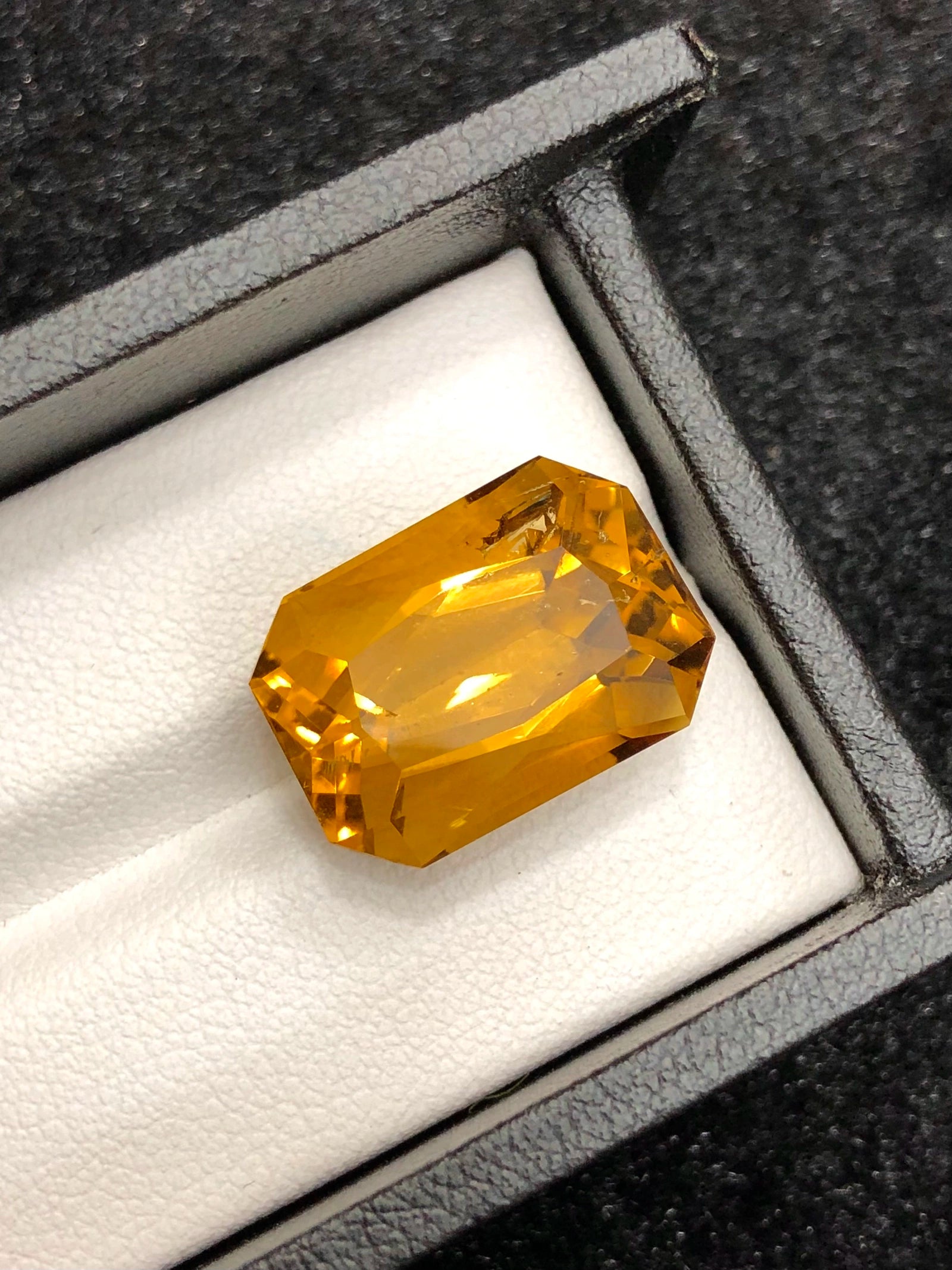 |Custom Precision Cut| Santa Ana Madeir: 16.49 Ct Citrine | State Of Minas Gerais Brazil (WAV24)