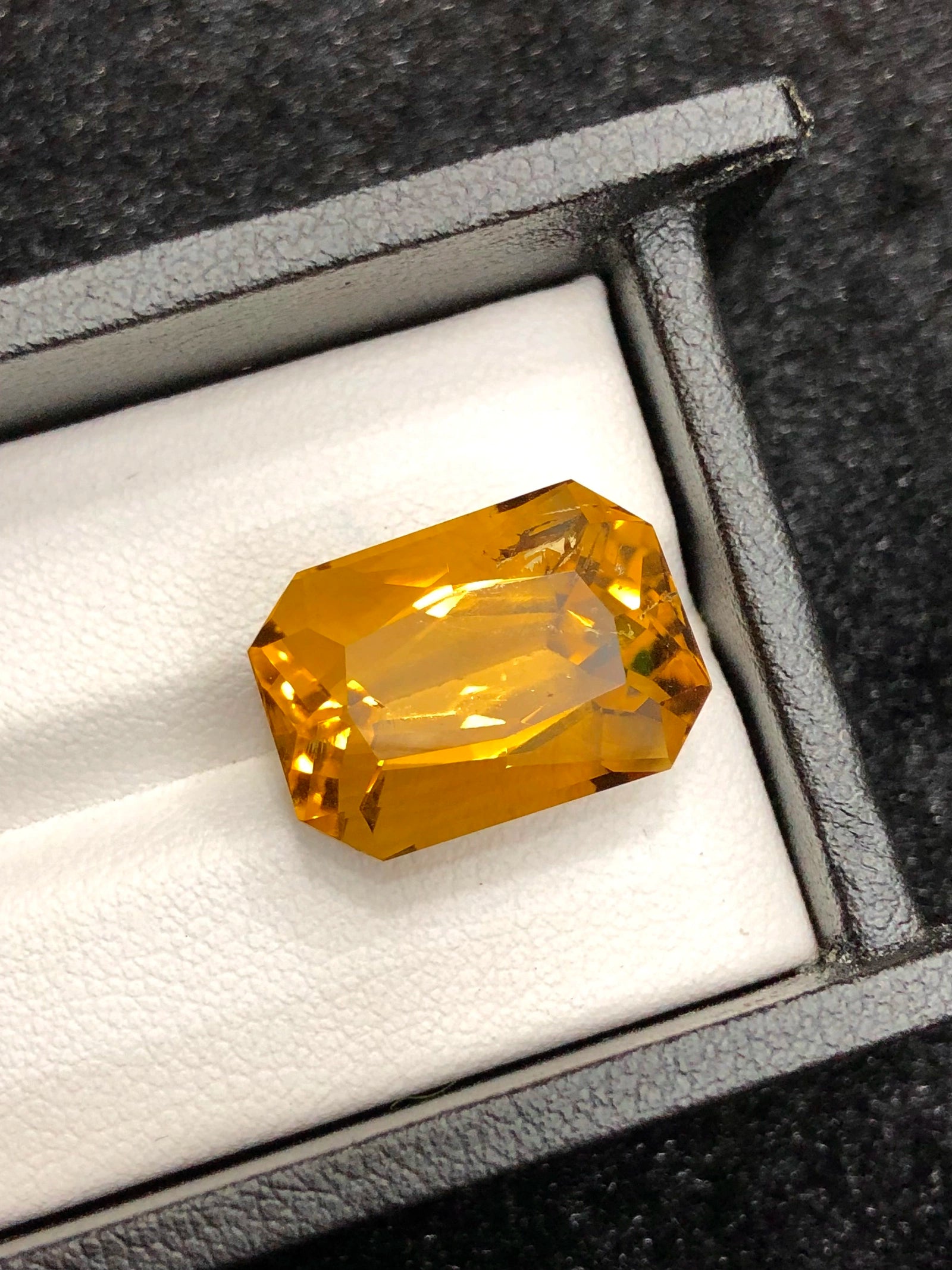 |Custom Precision Cut| Santa Ana Madeir: 16.49 Ct Citrine | State Of Minas Gerais Brazil (WAV24)
